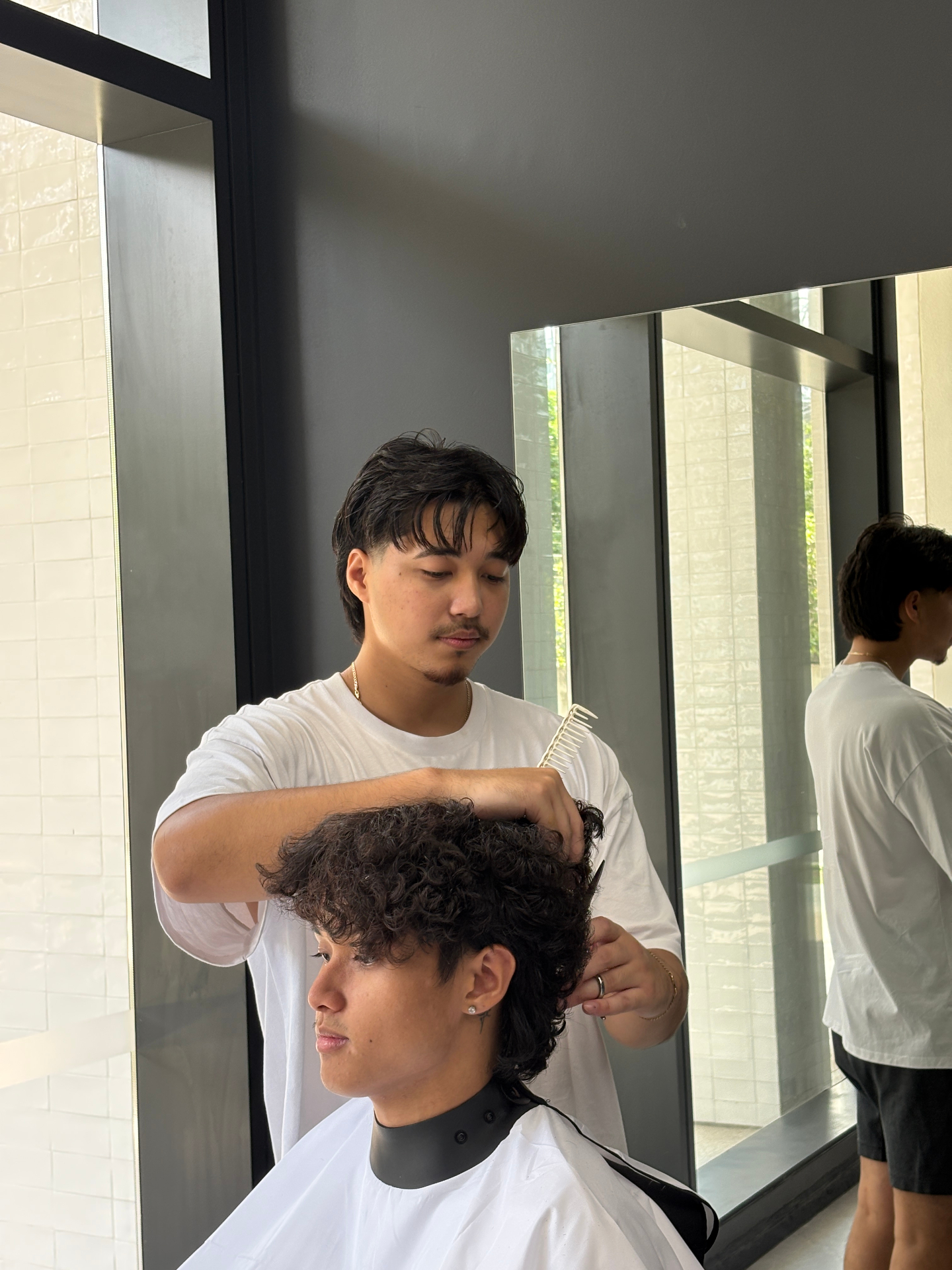 Premium barber chairs at Future Hair Studios